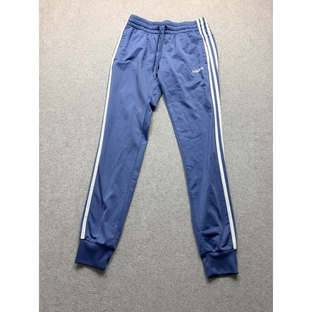 Adidas Essentials 3-Stripes Blue Tapered Track Pants Joggers Mens Small